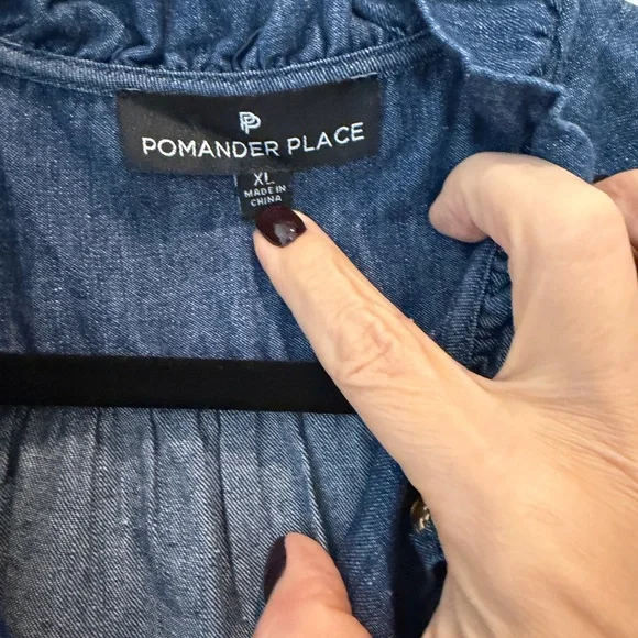 Pomander Place Long Sleeve Denim Dress - Picture 3 of 9